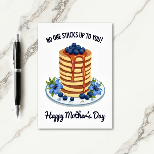 Pancake Stack Mothers Day Card