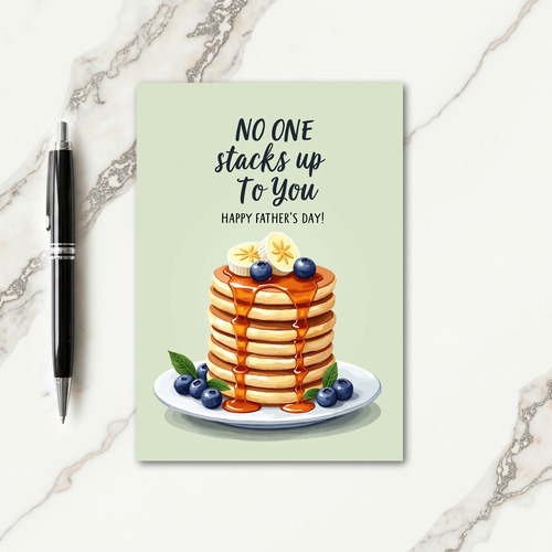 Pancake Tower Fathers Day Card