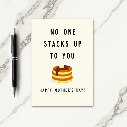 Pancakes Mothers Day Message Card