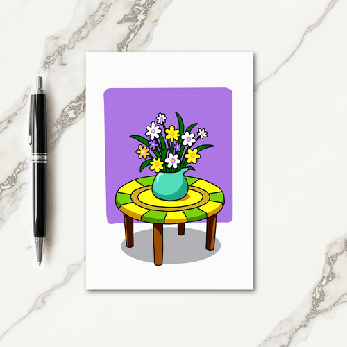 Panel Table Bouquet Art Card