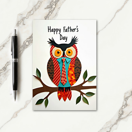 Paper Bird Fathers Day Card