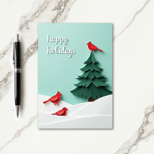 Paper Cut Christmas Card