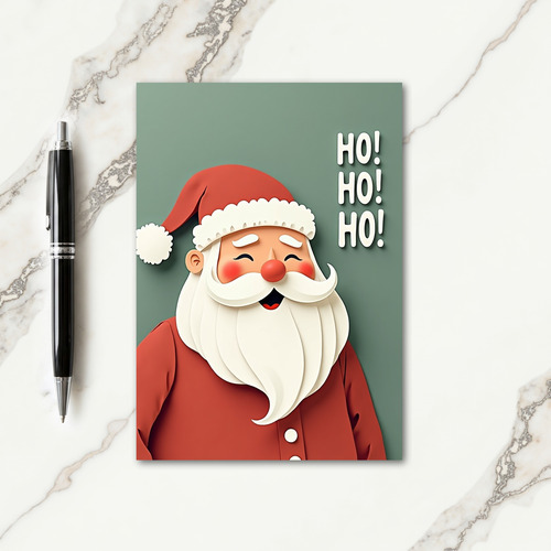 Paper Cut Jolly Christmas Card