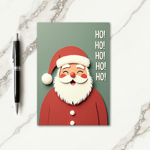 Paper Cut Joyful Christmas Card