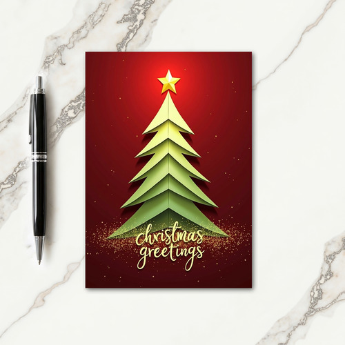 Papercraft Tree Holiday Card