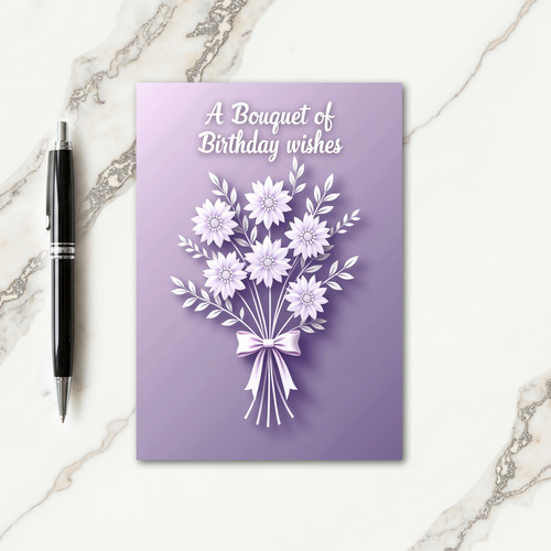 Papercut Blossom Birthday Card