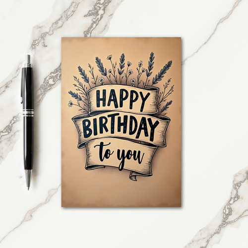 Parchment Birthday Card