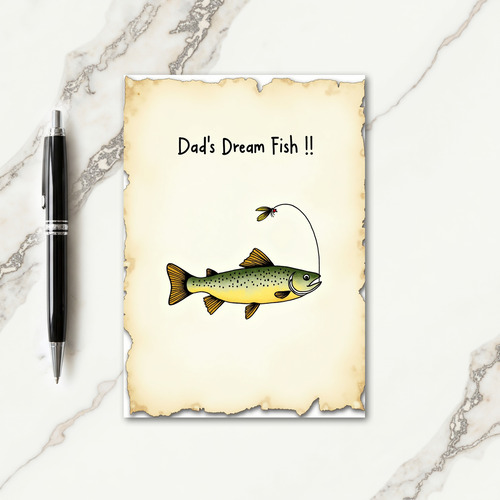 Parchment Fish Fathers Day Card
