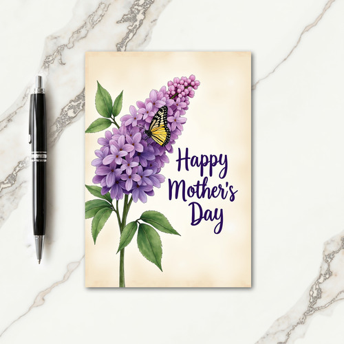 Parchment Floral Insect Card