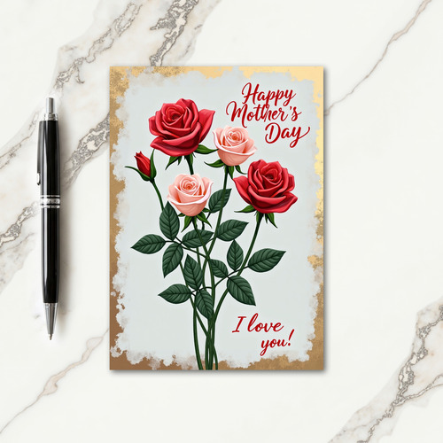 Parchment Floral Pattern Card