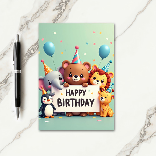 Party Animal Friends Card