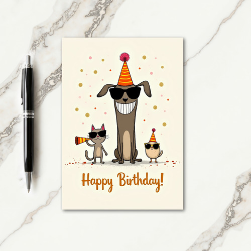 Party Animals Birthday Card