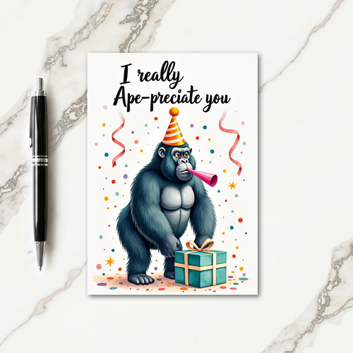 Party Ape Birthday Card