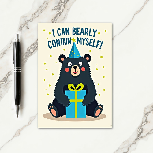 Party Bear Birthday Card