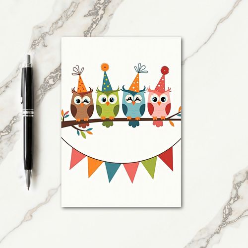 Party Birds Birthday Card