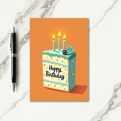 Party Birthday Layered Cake Card