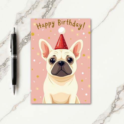 Party Birthday Puppy Hat Card
