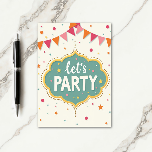 Party Bunting Greeting Card
