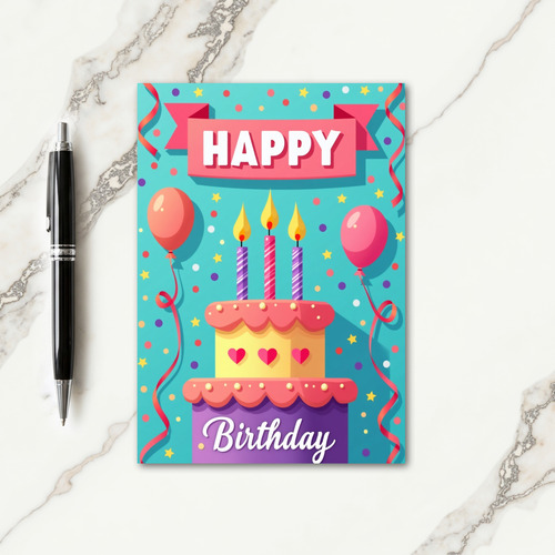 Party Candles Birthday Card