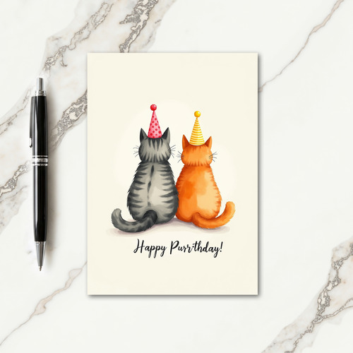 Party Cat Birthday Card