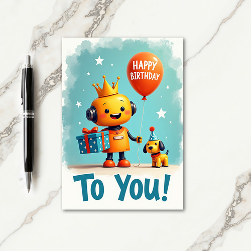 Party Character Balloon Card