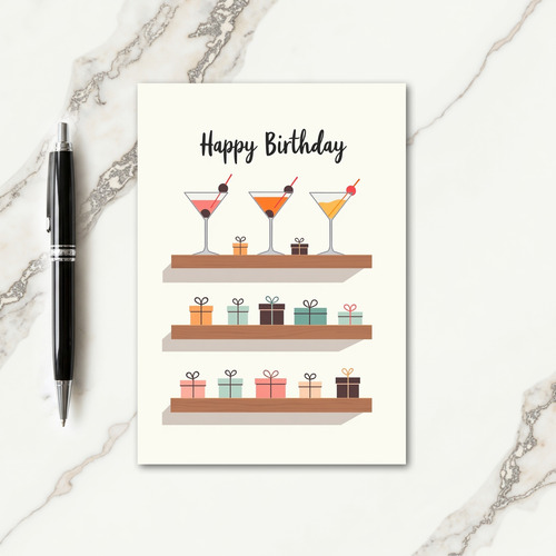 Party Cocktail Birthday Card