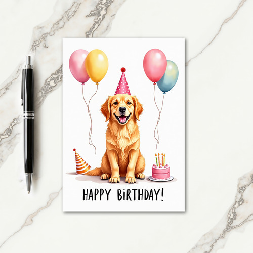 Party Dog Birthday Card