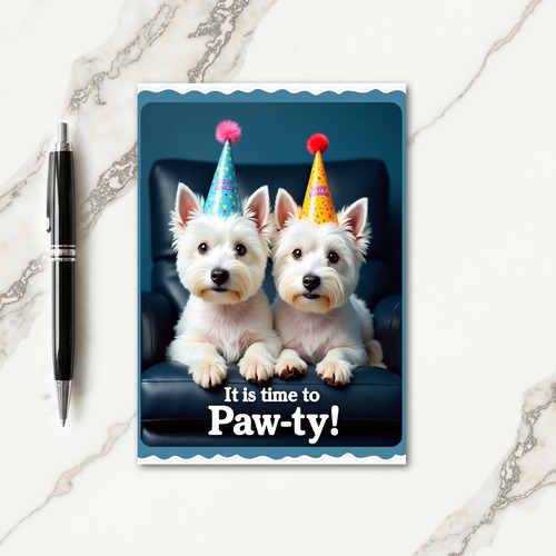 Party Dog Birthday Design Card