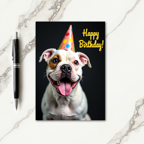 Party Dog Grin Birthday Card