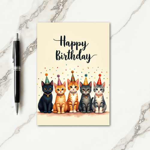 Party Feline Birthday Card