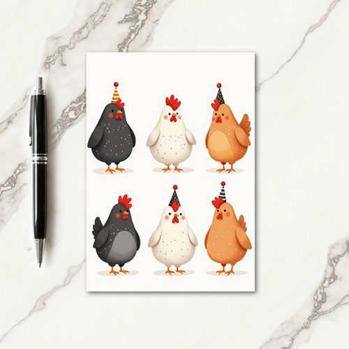 Party Fowl Birthday Art Card