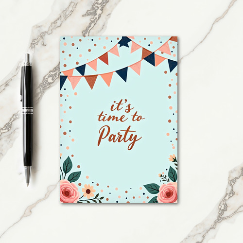 Party Glitter Bunting Card