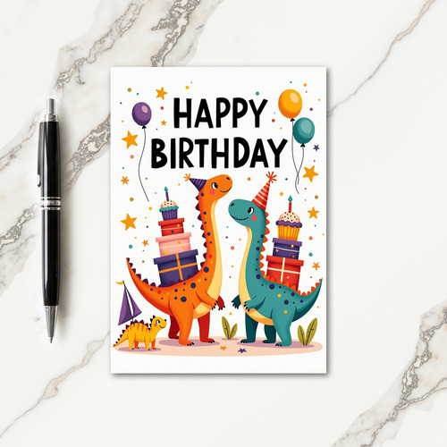 Party Hat Animal Birthday Card