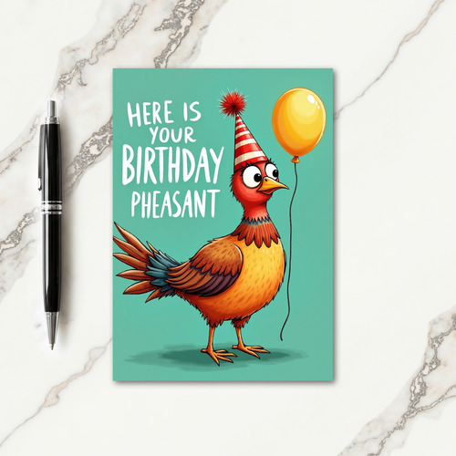 Party Hat Bird Birthday Card