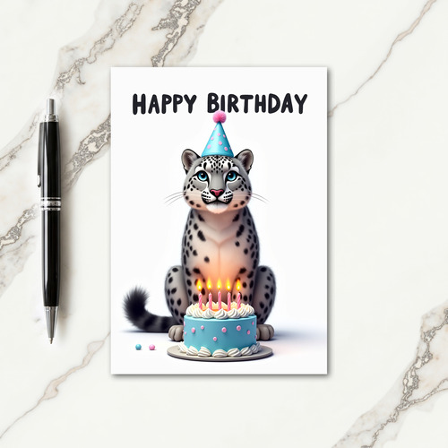Party Hat Kitten Birthday Card