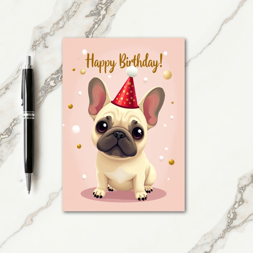 Party Hat Puppy Birthday Card