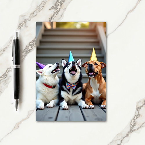 Party Hats Birthday Card