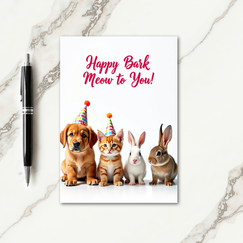 Party Pets Birthday Card