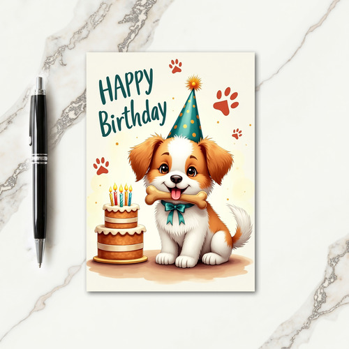 Party Pup Birthday Image Card
