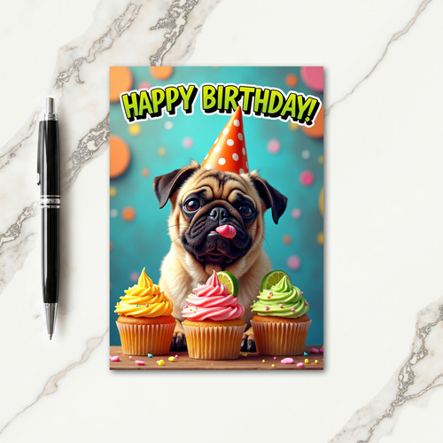 Party Puppy Birthday Card