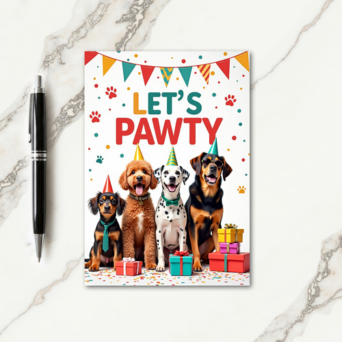 Party Pups Birthday Card