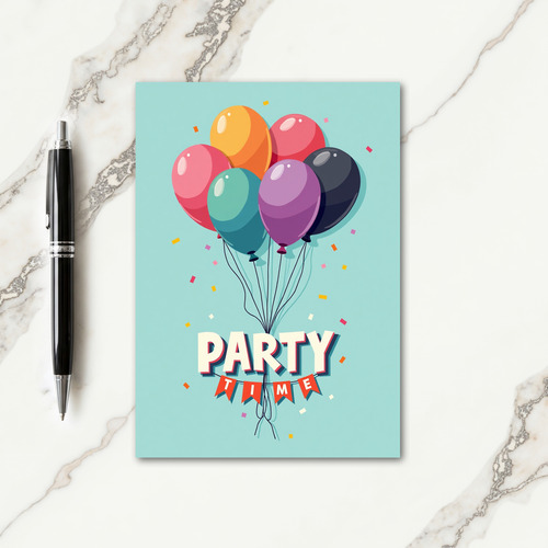 Party Time Bunting Card