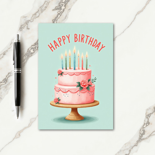 Pastel Birthday Scene Card