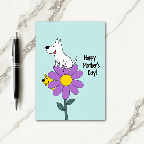 Pastel Blue Flower Card