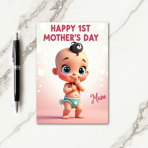 Pastel Bokeh Baby Card