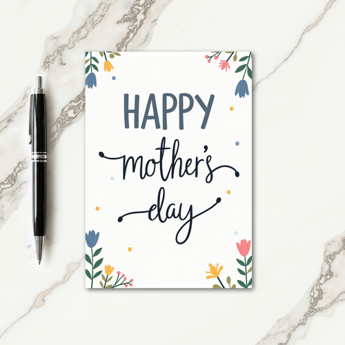 Pastel Botanical Mothers Day Card