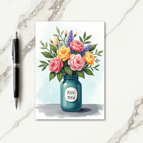 Pastel Bouquet Mothers Day Card