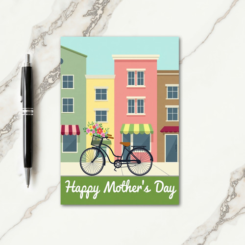 Pastel Buildings Mothers Day Card