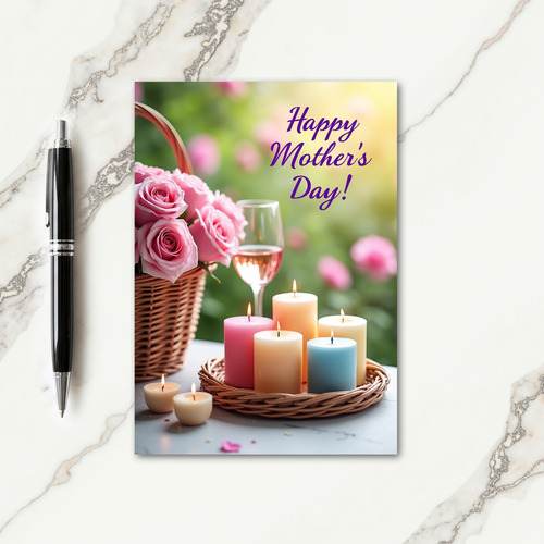 Pastel Candles Mothers Day Card