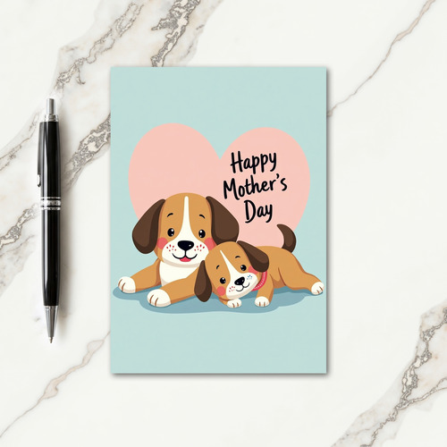 Pastel Canine Mothers Day Card